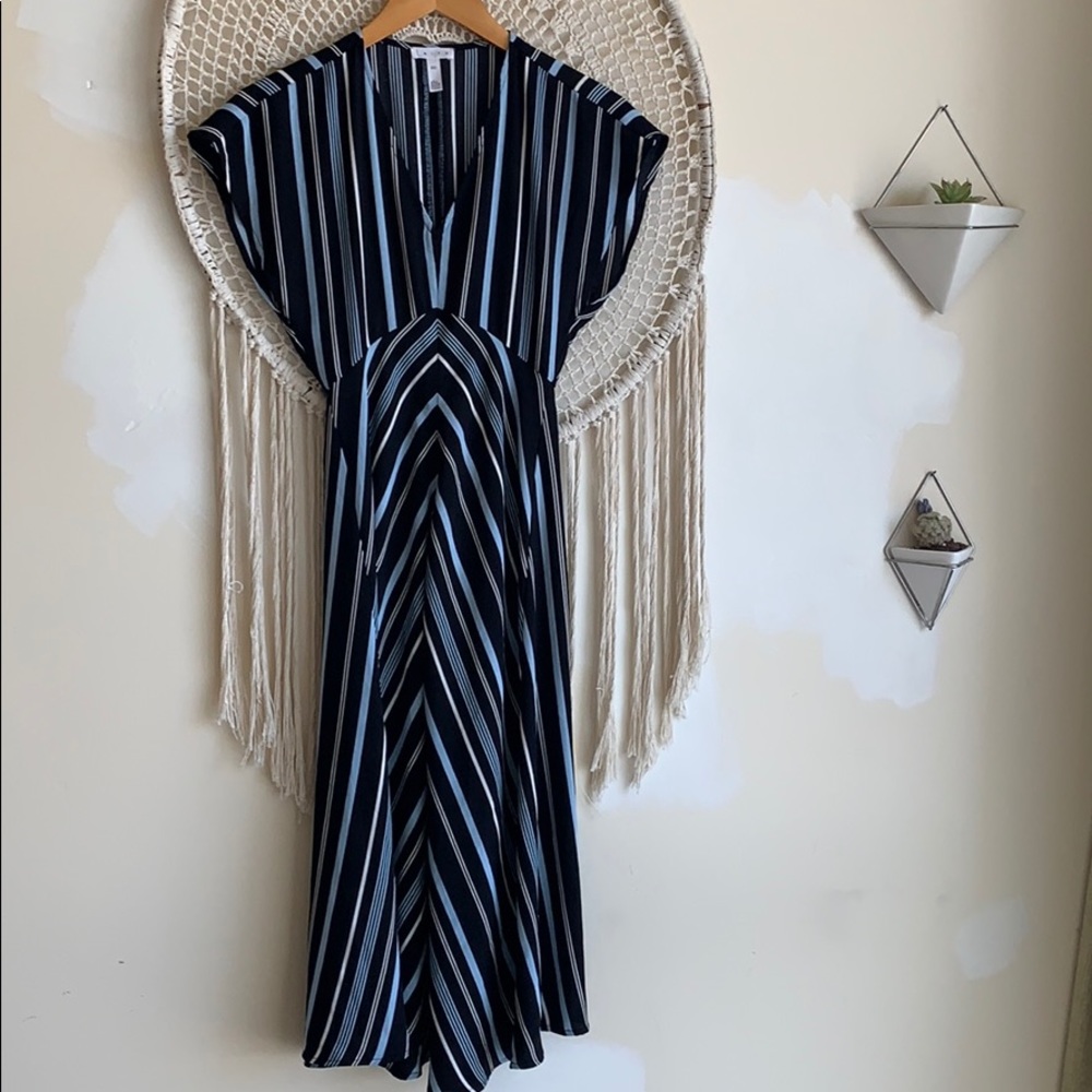 LEITH Striped Midi Dress. XXS